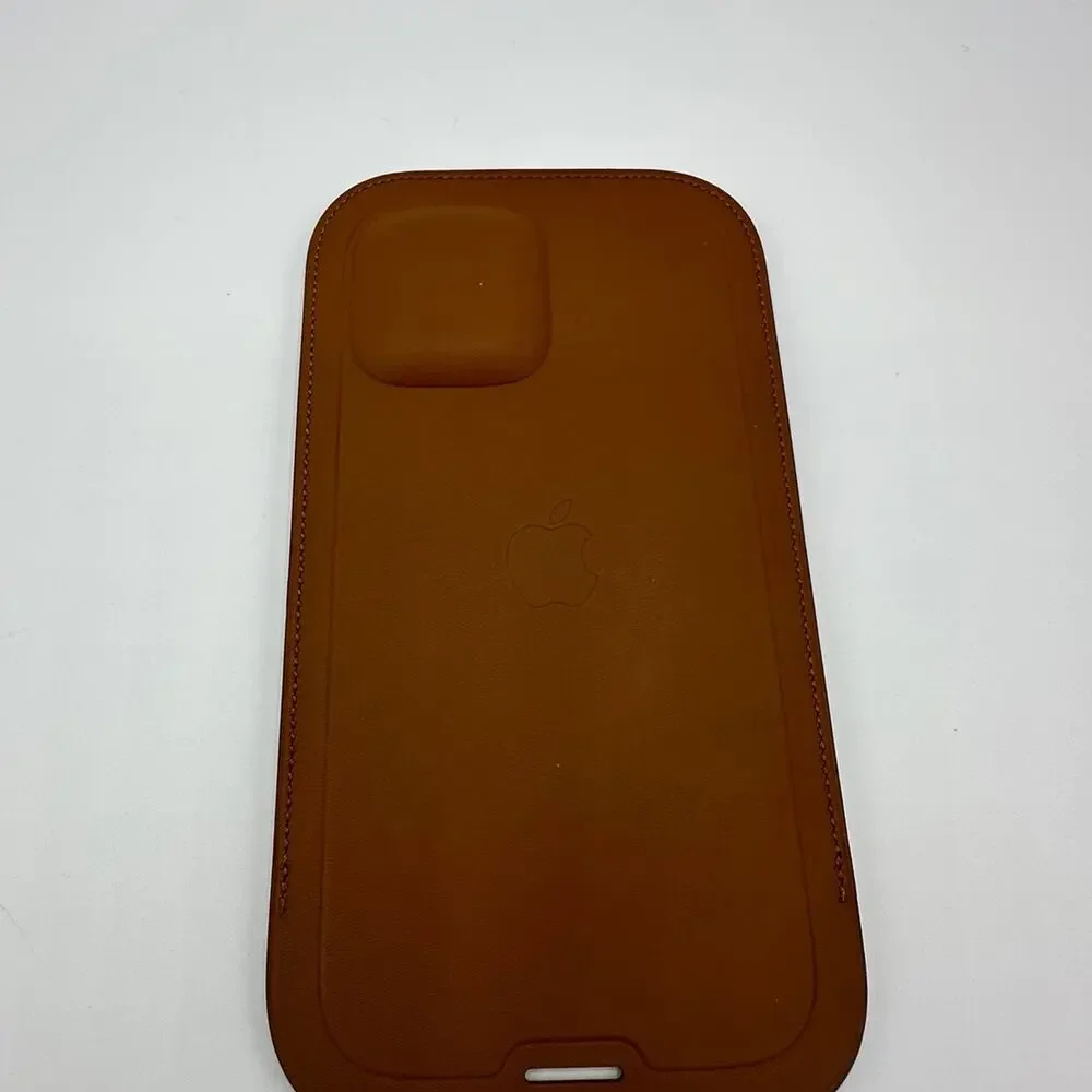 Apple Leather Sleeve Case with MagSafe Saddle Brown for the iPhone 12 Pro Max
